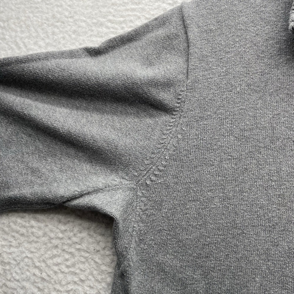Duluth Trading Sweater Mens XL Gray 1/4 Zip Cotton Blend Pullover Mock Neck Warm - Picture 3 of 9